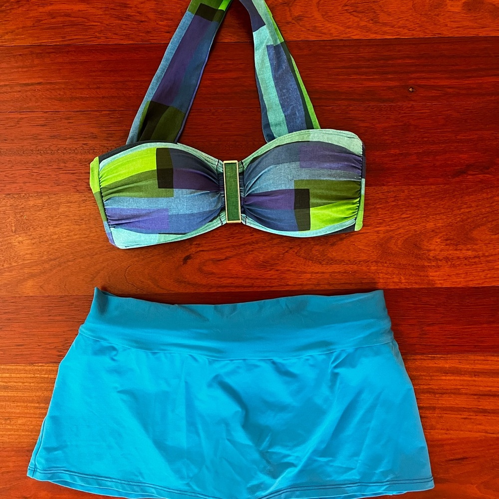 La Blanca skirted swimsuit with bandeau top